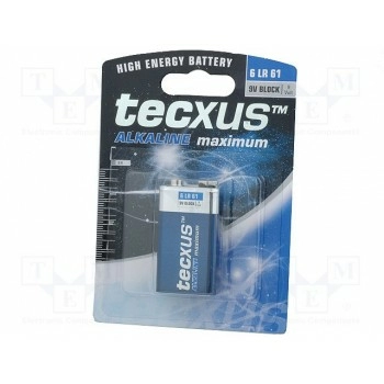 Алкалиновые батарейки TECXUS BAT-6F22LTX 