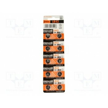 Батарея щелочная MAXELL BAT-LR43MX-B10 