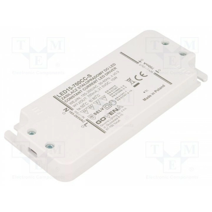 Блок питания GOVENA Z-LED-15W-700CC(Z-LED-15W-700CC-SLIM)