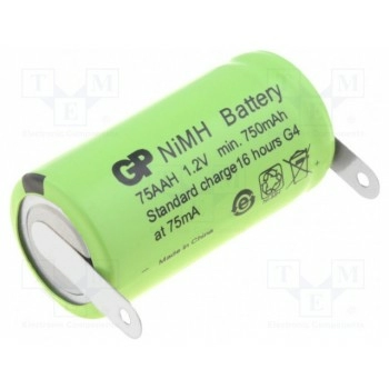 Аккум Ni-MH 2/3AA,2/3R6 GP ACCU-75AAH-GP