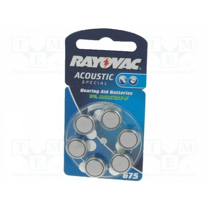 Батарея цинк-воздушная (ZnO2) RAYOVAC S24O-BAT-HA675 (BAT-HA675)
