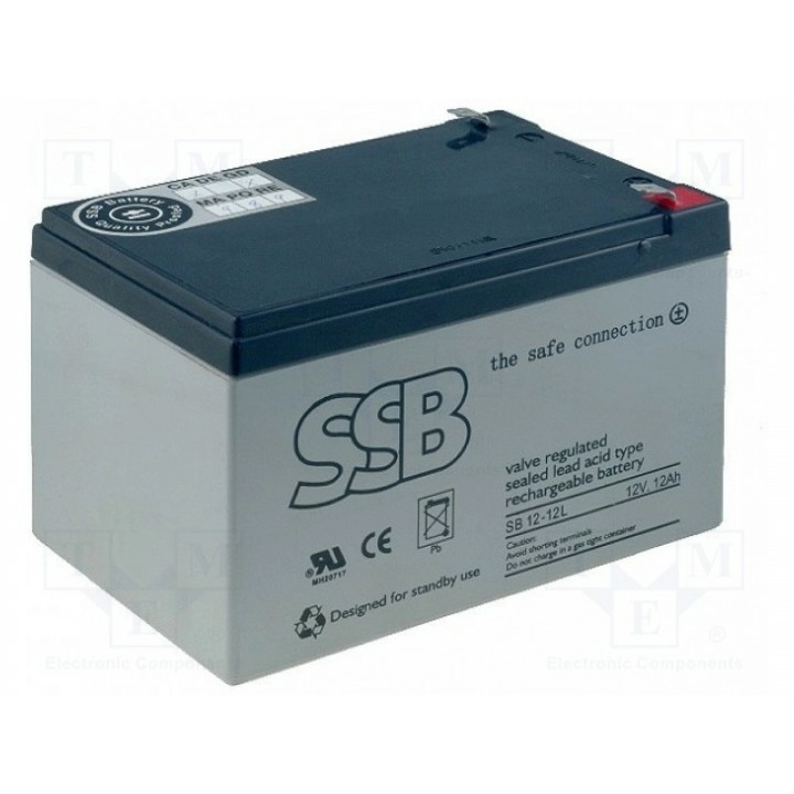 Аккум свиноцово-кислотный SSB SBL12-12L (ACCU-HP12-12-SL)