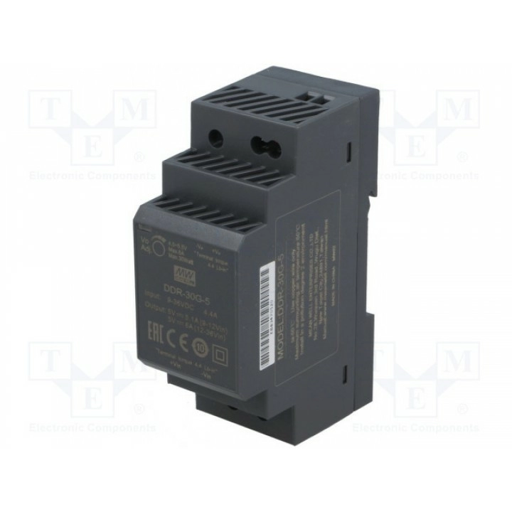 Блок питания DC/DC 30Вт 5ВDC 6А MEAN WELL DDR-30G-5 (DDR-30G-5)