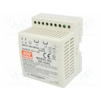 Блок питания импульсный 25Вт MEAN WELL DR-4505
