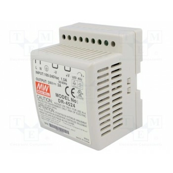 Блок питания импульсный 48Вт MEAN WELL DR-4524