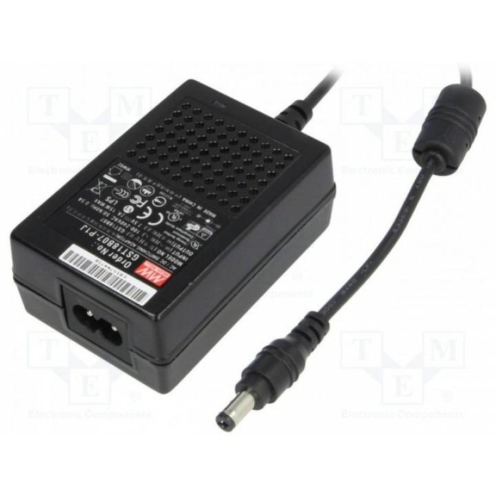Блок питания импульсный 18ВDC MEAN WELL GST18B18-P1J (GST18B18-P1J)