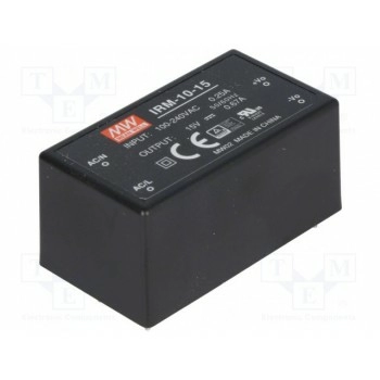 Блок питания импульсный модульный MEAN WELL IRM-10-15