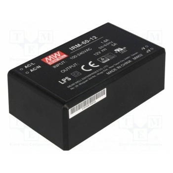 Блок питания импульсный модульный MEAN WELL IRM-60-12