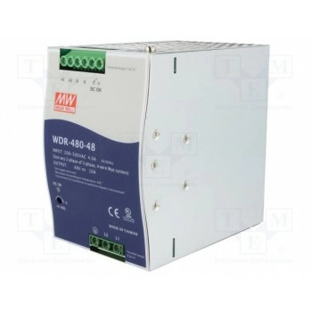 Блок питания импульсный 480Вт MEAN WELL WDR-480-48