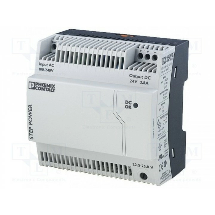 Блок питания импульсный PHOENIX CONTACT STEP-PS1AC24DC3.8C2LPS (STEP-PS-24-3.8)