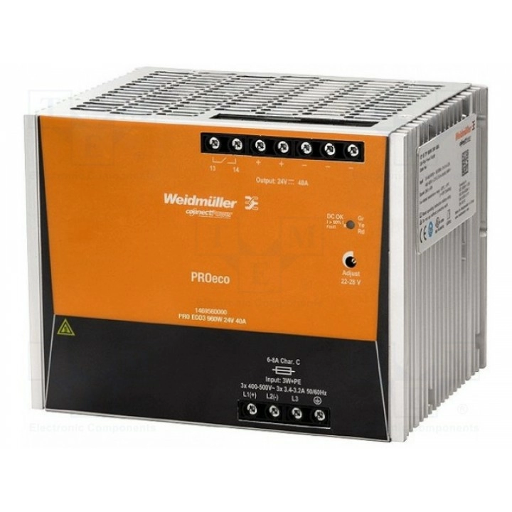 Блок питания импульсный 960Вт WEIDMULLER 1469560000 (PROECO3-960W24V40A)