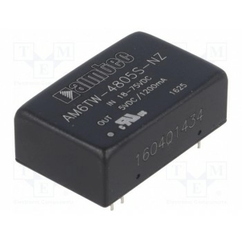 Преобразователь DC/DC 6Вт AIMTEC AM6TW-4805S-NZ