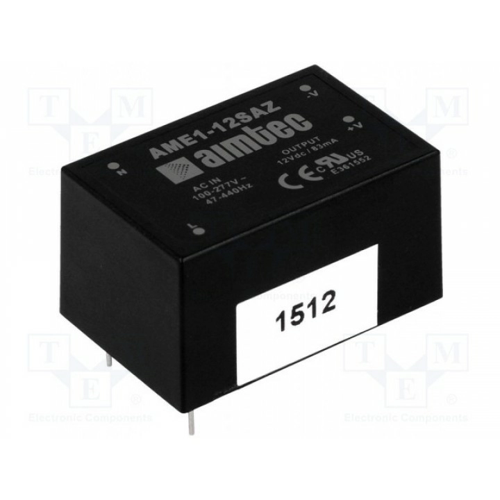 Преобразователь AC/DC 1Вт AIMTEC AME1-5SBAZ (AME1-5SBAZ)