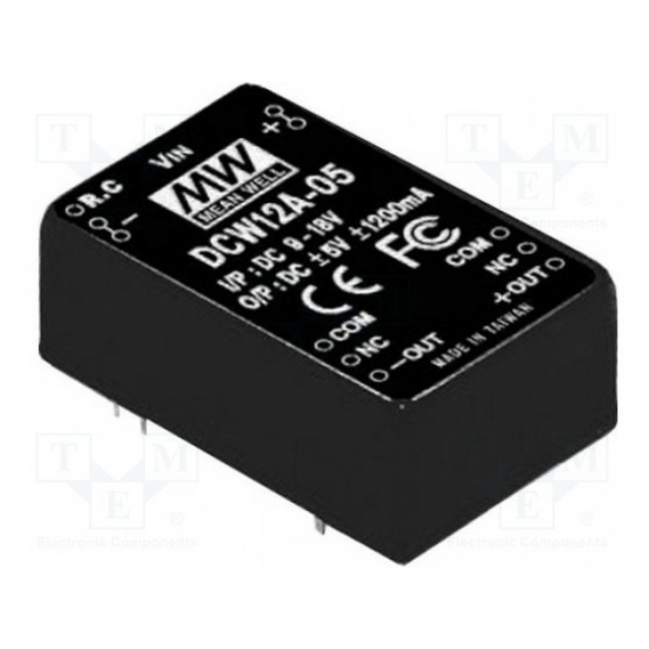 Преобразователь DC/DC MEAN WELL DCW12C-12 (DCW12C-12)