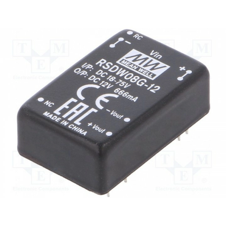 Преобразователь DC/DC MEAN WELL RSDW08G-12 (RSDW08G-12)