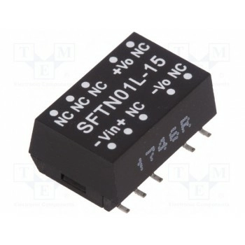 Преобразователь DC/DC 1Вт MEAN WELL SFTN01L-15