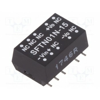 Преобразователь DC/DC 1Вт MEAN WELL SFTN01N-15
