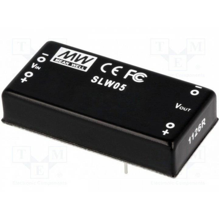Преобразователь DC/DC 5Вт MEAN WELL SLW05A-05 (SLW05A-05)