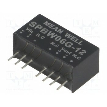 Преобразователь DC/DC 6Вт MEAN WELL SPBW06G-12