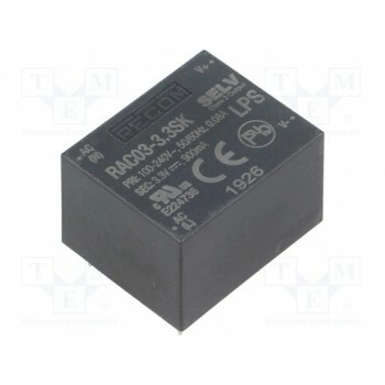 Преобразователь AC/DC 3Вт RECOM RAC03-3.3SK