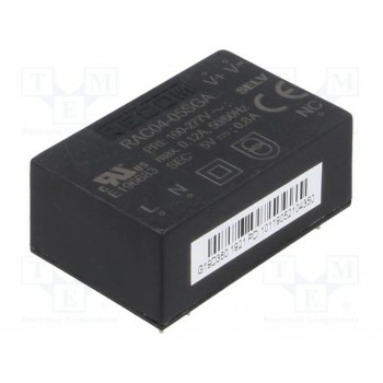 Преобразователь AC/DC 4Вт RECOM RAC04-05SGA