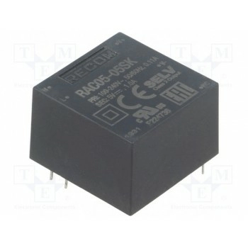 Преобразователь AC/DC 5Вт RECOM RAC05-05SK