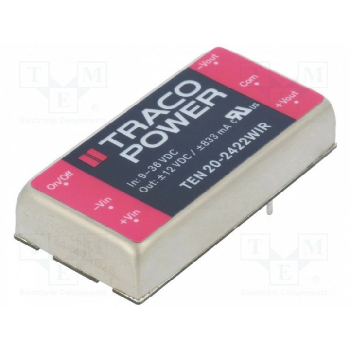 Преобразователь DC/DC TRACO POWER TEN 20-2422WIR (TEN20-2422WIR)