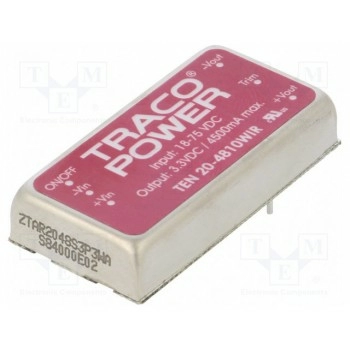 Преобразователь DC/DC TRACO POWER TEN20-4810WIR