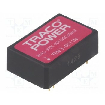 Преобразователь DC/DC 3Вт TRACO POWER TEN3-0511N