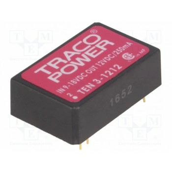 Преобразователь DC/DC 3Вт TRACO POWER TEN3-1212