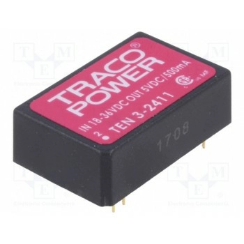 Преобразователь DC/DC 3Вт TRACO POWER TEN3-2411