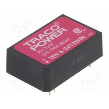 Преобразователь DC/DC 6Вт TRACO POWER TEN6-2412WIN