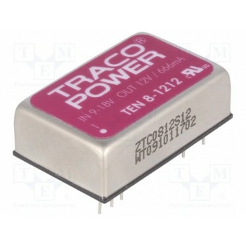 Преобразователь DC/DC 8Вт TRACO POWER TEN8-1212