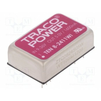 Преобразователь DC/DC 8Вт TRACO POWER TEN8-2411WI