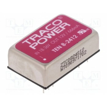 Преобразователь DC/DC 8Вт TRACO POWER TEN8-2412