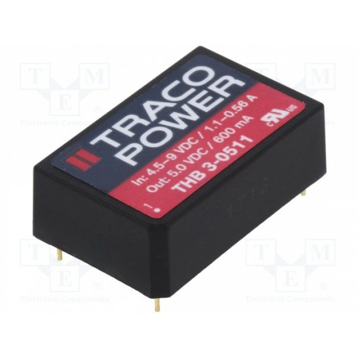 Преобразователь DC/DC 3Вт TRACO POWER THB 3-0511 (THB3-0511)