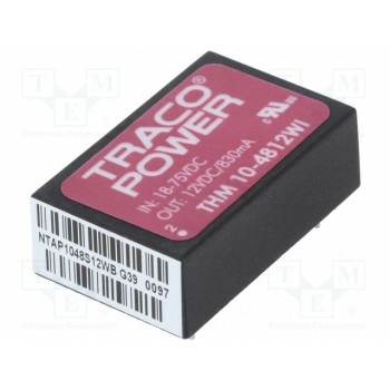 Преобразователь DC/DC 10Вт TRACO POWER THM10-4812WI