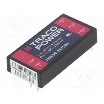 Преобразователь DC/DC 30Вт TRACO POWER THM30-2412WI