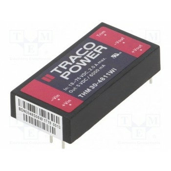 Преобразователь DC/DC 30Вт TRACO POWER THM30-4811WI