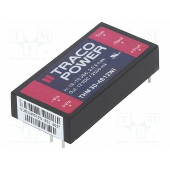Преобразователь DC/DC 30Вт TRACO POWER THM30-4812WI