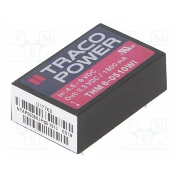 Преобразователь DC/DC 6Вт TRACO POWER THM6-0510WI