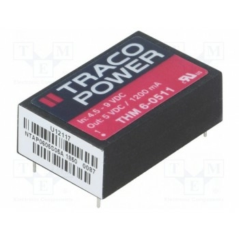 Преобразователь DC/DC 6Вт TRACO POWER THM6-0511