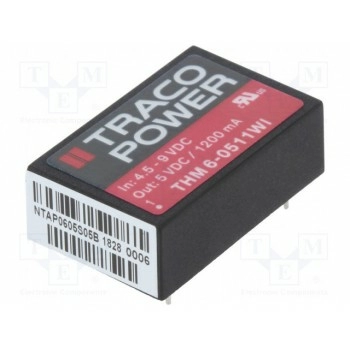 Преобразователь DC/DC 6Вт TRACO POWER THM6-0511WI