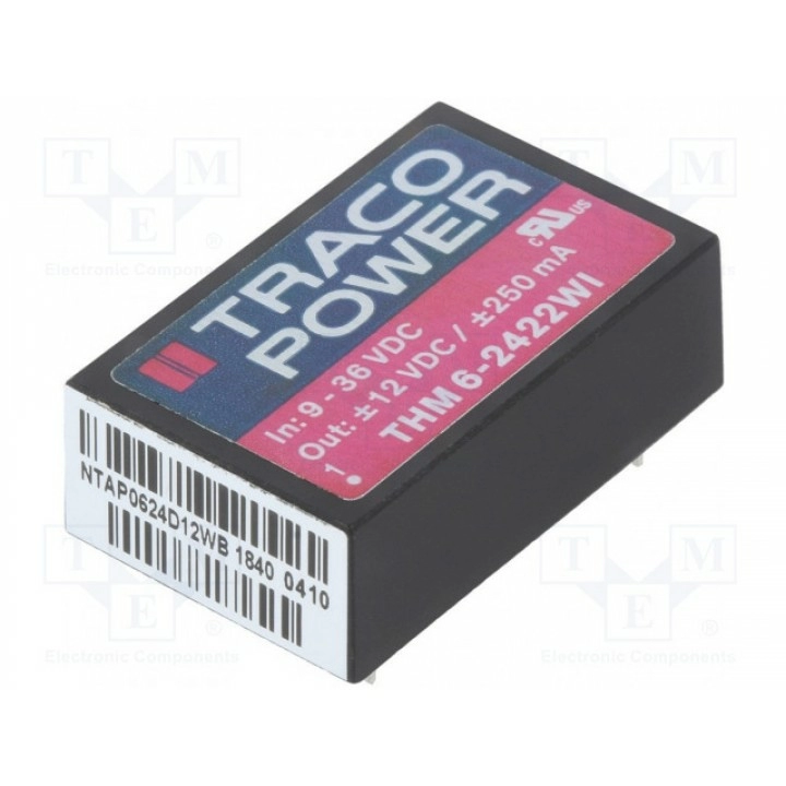 Преобразователь DC/DC TRACO POWER THM 6-2422WI (THM6-2422WI)