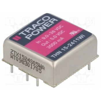 Преобразователь DC/DC 15Вт TRACO POWER THN15-2411WI
