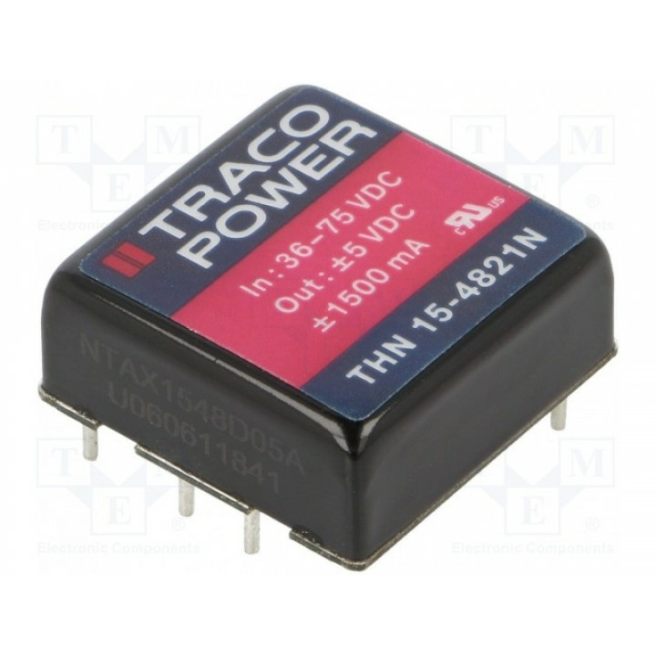 Преобразователь DC/DC TRACO POWER THN 15-4821N (THN15-4821N)