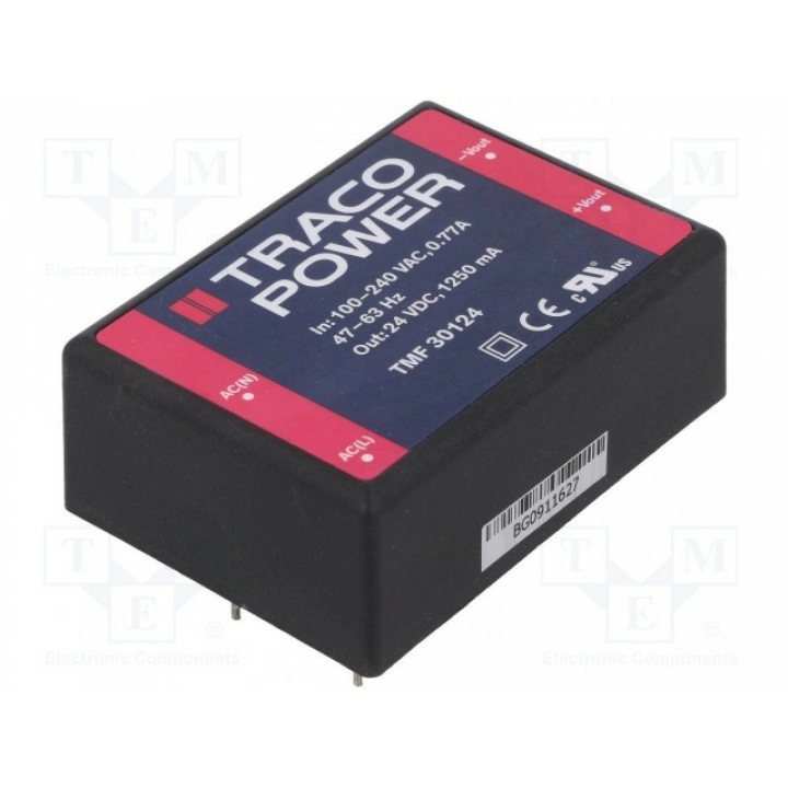 Преобразователь AC/DC 30Вт TRACO POWER TMF 30124 (TMF30124)