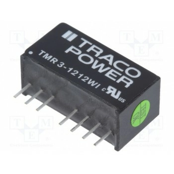 Преобразователь DC/DC 3Вт TRACO POWER TMR3-1212WI