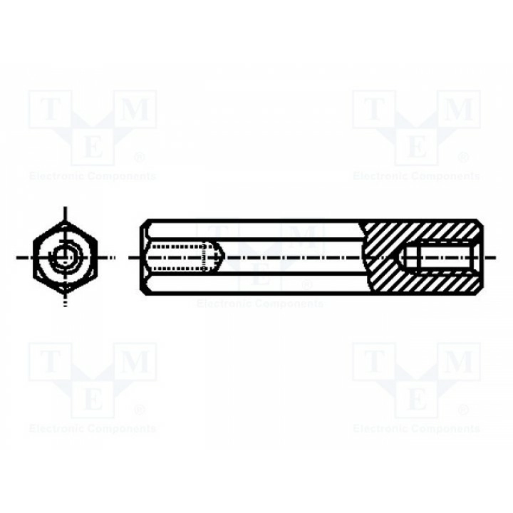 Дистанцирующая стойка с резьбой BOSSARD 1083694 (B2.5X10-BN7372)