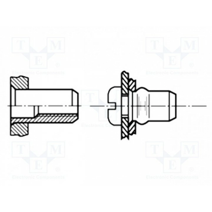 Гайка-заклепка M6 BOSSARD 1174347 (B6-4.5-BN4577)